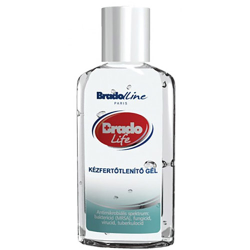 BradoLife alkoholos kézfertőtlenítő gél 50ml.
