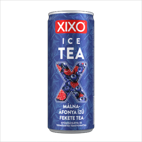 XIXO Málna - Áfonya ízű fekete tea 250 ml.